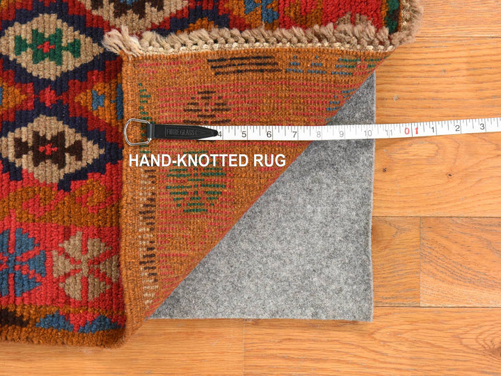 4'0" x 6'1" New Hand Knotted Red Wool Rectangle Oriental Rug - MOA10278783