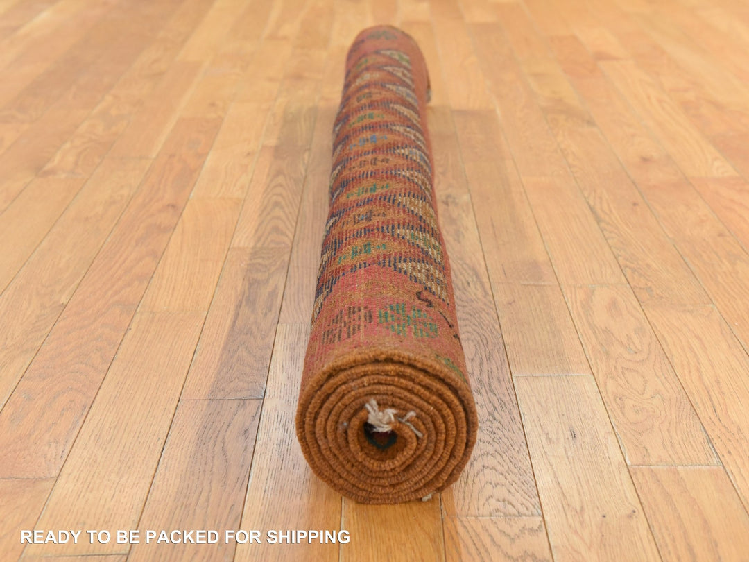 4'0" x 6'1" New Hand Knotted Red Wool Rectangle Oriental Rug - MOA10278783