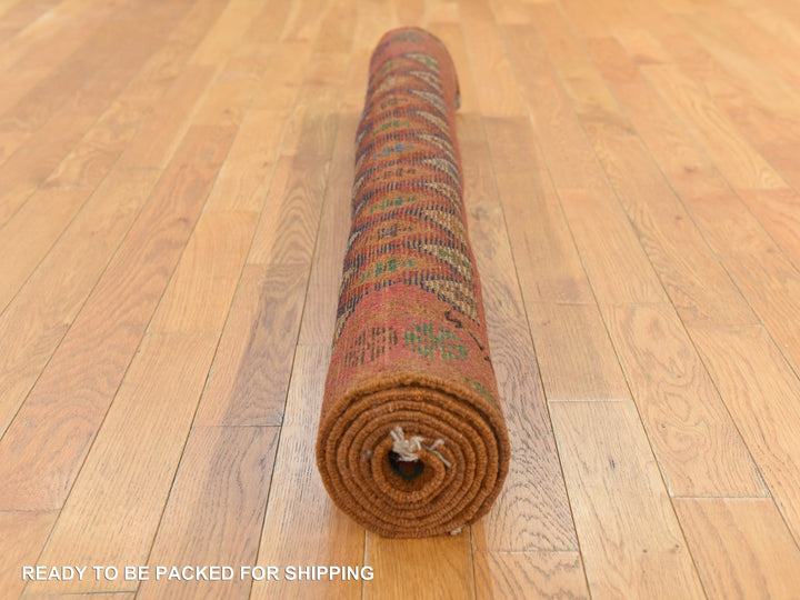 4'0" x 6'1" New Hand Knotted Red Wool Rectangle Oriental Rug - MOA10278783