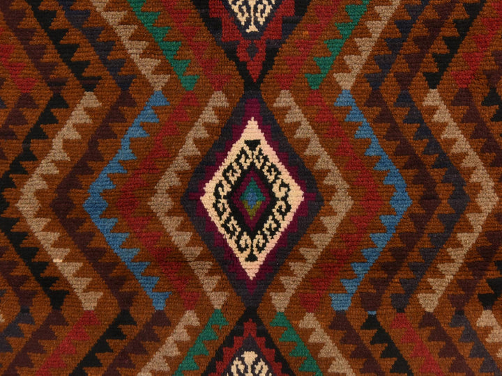 3'7" x 6'1" New Hand Knotted Brown Wool Rectangle Oriental Rug - MOA10278784