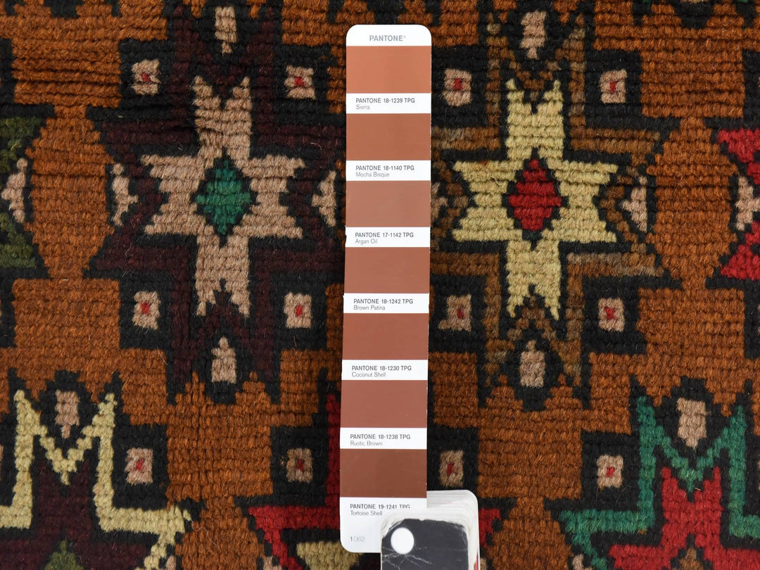 4'1" x 6'1" New Hand Knotted Brown Wool Rectangle Oriental Rug - MOA10278785