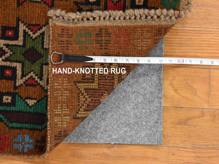 4'1" x 6'1" New Hand Knotted Brown Wool Rectangle Oriental Rug - MOA10278785