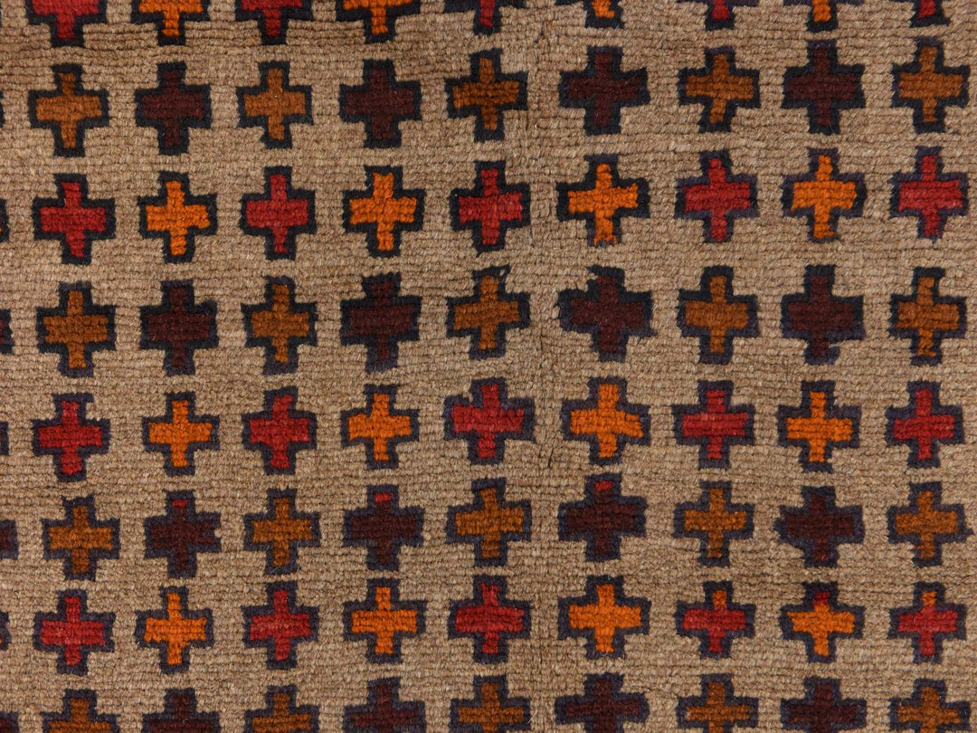 4'0" x 5'8" New Hand Knotted Beige Wool Rectangle Oriental Rug - MOA10278787