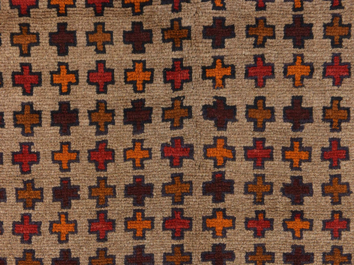4'0" x 5'8" New Hand Knotted Beige Wool Rectangle Oriental Rug - MOA10278787