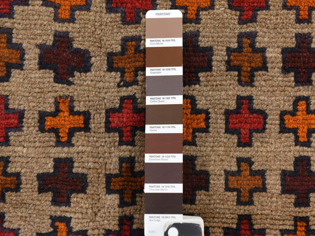 4'0" x 5'8" New Hand Knotted Beige Wool Rectangle Oriental Rug - MOA10278787