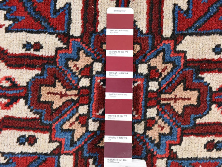 10'10" x 19'3" Vintage Hand Knotted Ivory Wool Rectangle Oriental Rug - MOA10278789