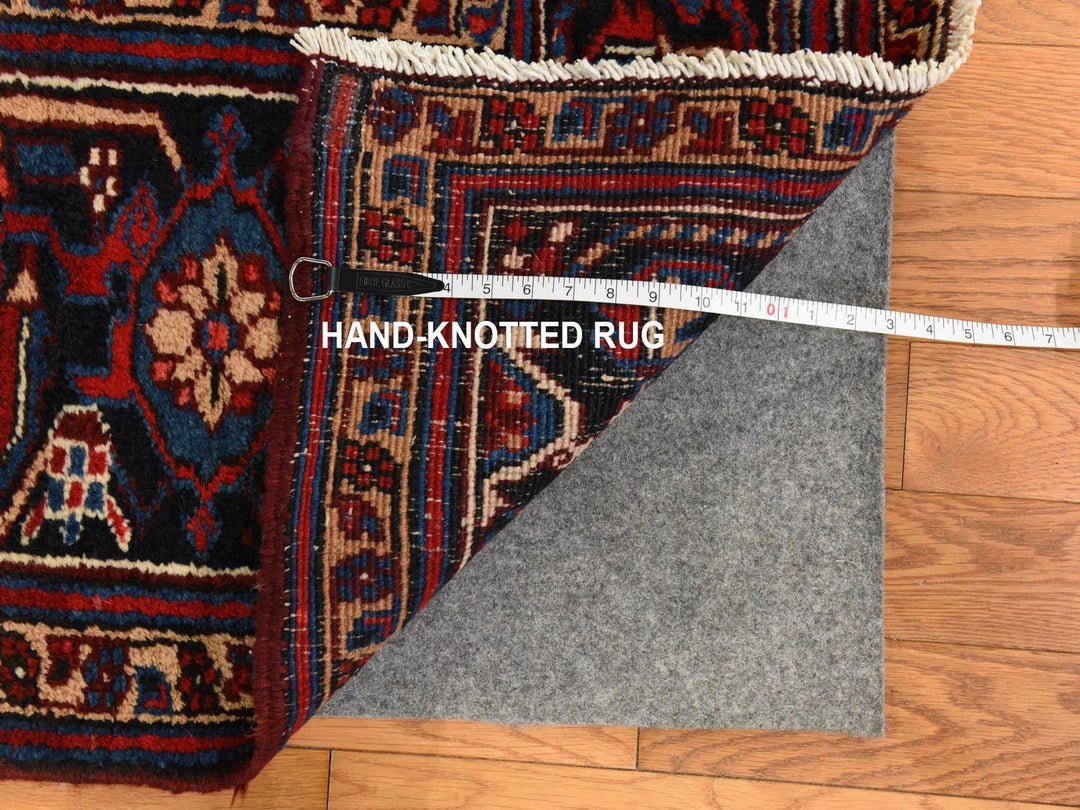 10'10" x 19'3" Vintage Hand Knotted Ivory Wool Rectangle Oriental Rug - MOA10278789