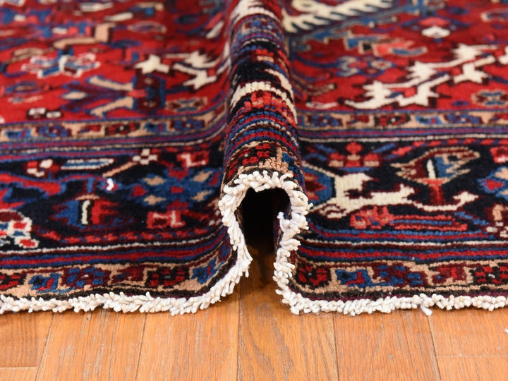 10'10" x 19'3" Vintage Hand Knotted Ivory Wool Rectangle Oriental Rug - MOA10278789