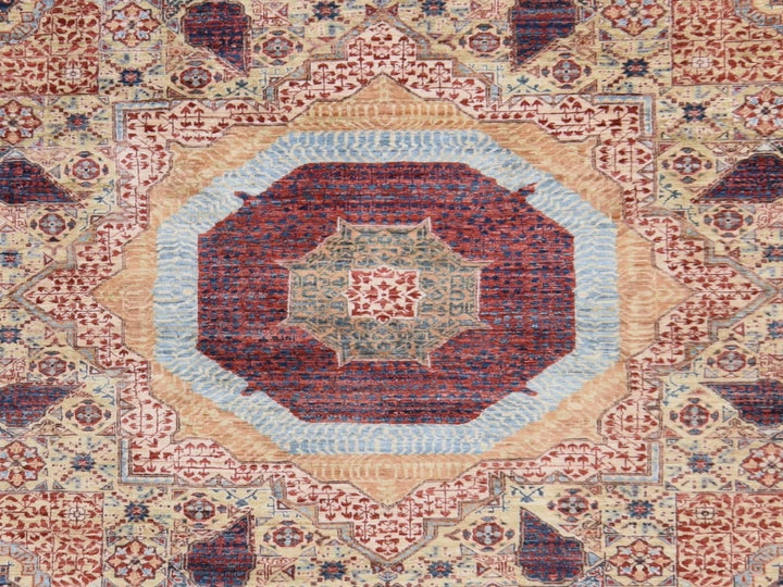 9'0" x 12'0" New Hand Knotted Yellow Wool Rectangle Oriental Rug - MOA10278790