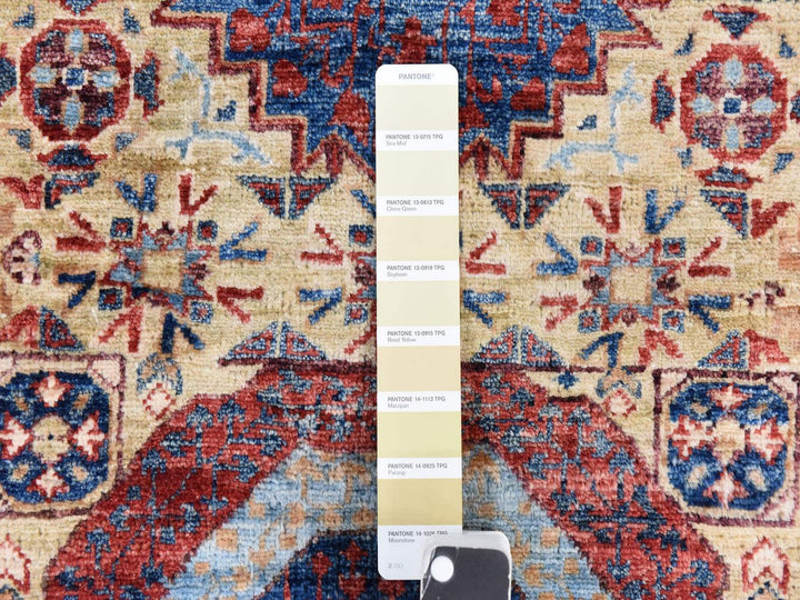 9'0" x 12'0" New Hand Knotted Yellow Wool Rectangle Oriental Rug - MOA10278790