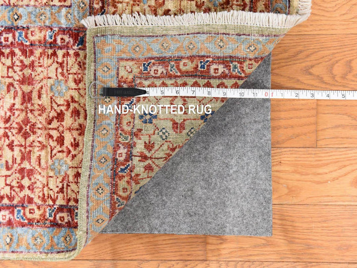9'0" x 12'0" New Hand Knotted Yellow Wool Rectangle Oriental Rug - MOA10278790