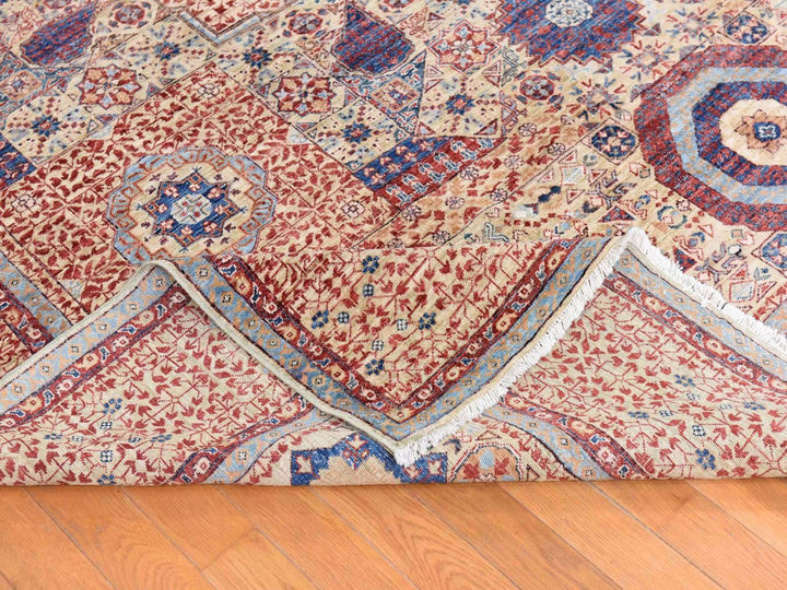 9'0" x 12'0" New Hand Knotted Yellow Wool Rectangle Oriental Rug - MOA10278790