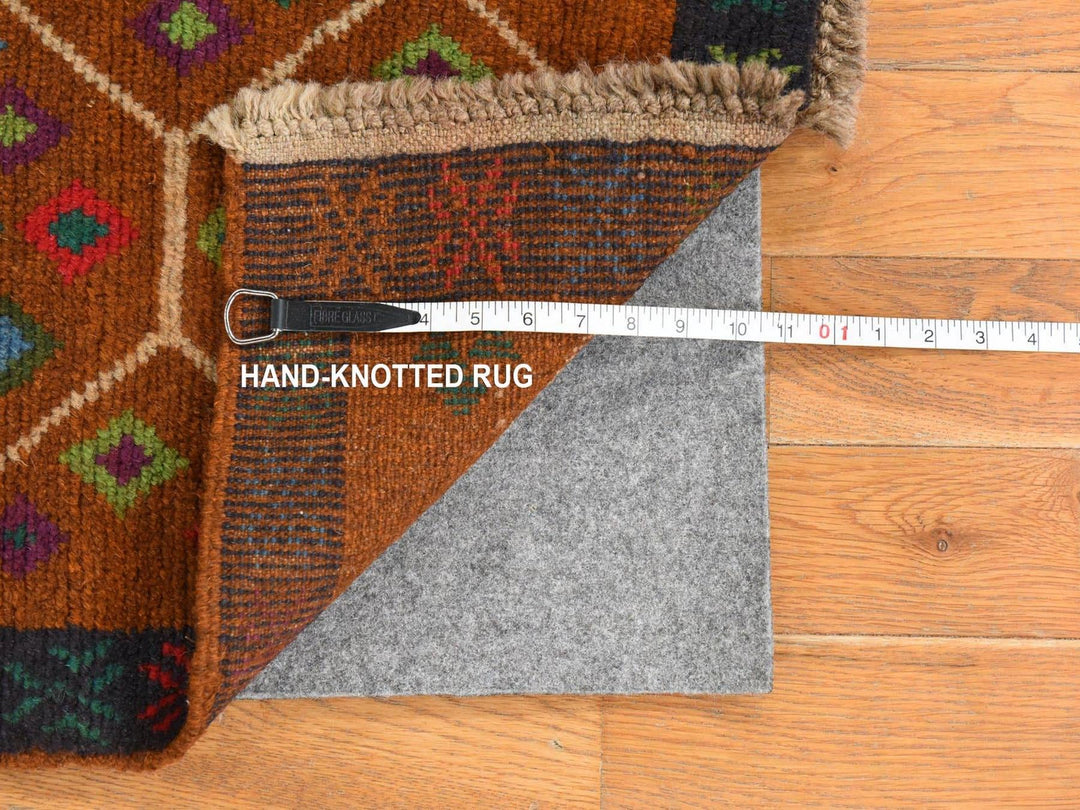 4'0" x 6'0" New Hand Knotted Brown Wool Rectangle Oriental Rug - MOA10278793