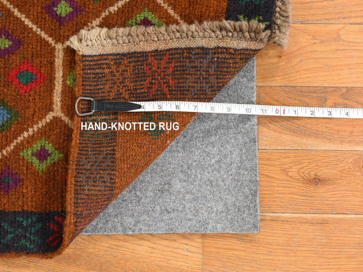 4'0" x 6'0" New Hand Knotted Brown Wool Rectangle Oriental Rug - MOA10278793