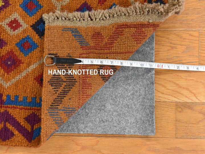 4'0" x 5'10" New Hand Knotted Brown Wool Rectangle Oriental Rug - MOA10278794