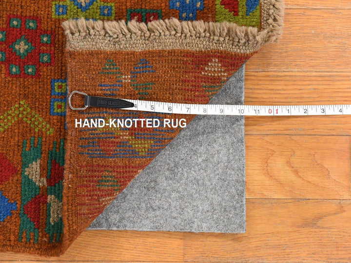 4'1" x 5'9" New Hand Knotted Brown Wool Rectangle Oriental Rug - MOA10278795