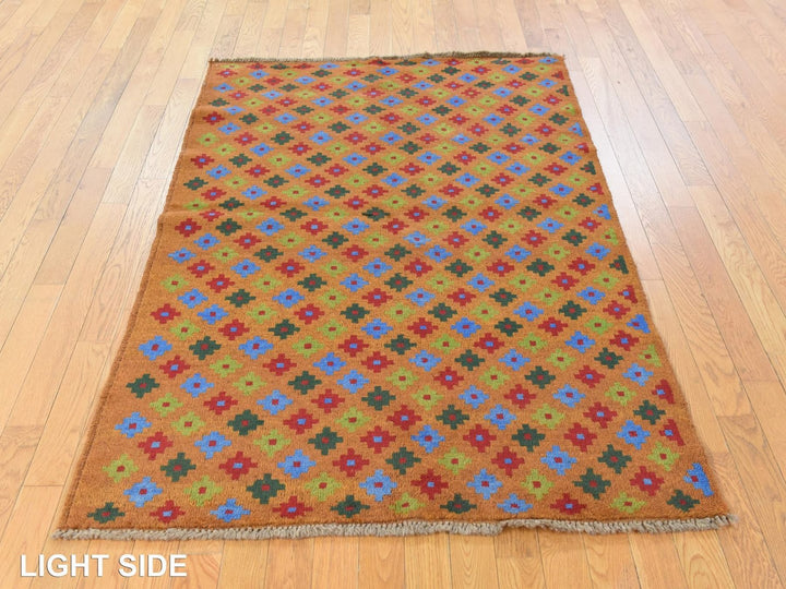 4'1" x 6'1" New Hand Knotted Brown Wool Rectangle Oriental Rug - MOA10278796