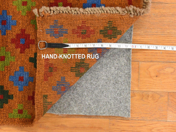 4'1" x 6'1" New Hand Knotted Brown Wool Rectangle Oriental Rug - MOA10278796
