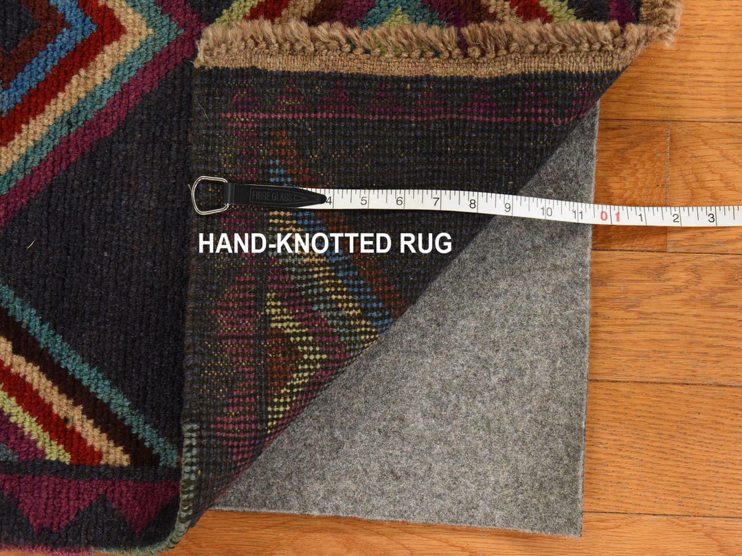 4'2" x 5'7" New Hand Knotted Blue Wool Rectangle Oriental Rug - MOA10278801