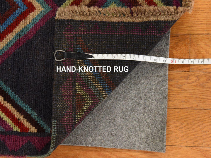4'2" x 5'7" New Hand Knotted Blue Wool Rectangle Oriental Rug - MOA10278801