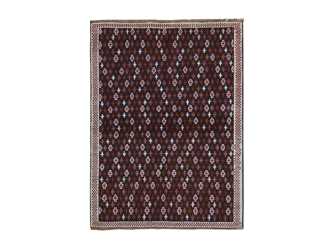 3'4" x 4'6" New Hand Knotted Blue Wool Rectangle Oriental Rug - MOA10278802