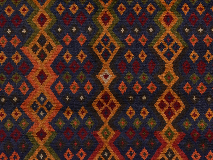4'1" x 5'8" New Hand Knotted Blue Wool Rectangle Oriental Rug - MOA10278803