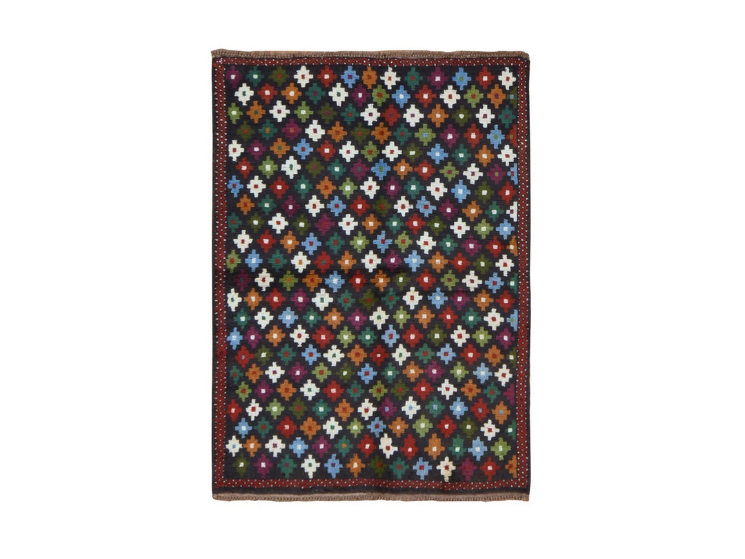 3'4" x 4'8" New Hand Knotted Blue Wool Rectangle Oriental Rug - MOA10278805