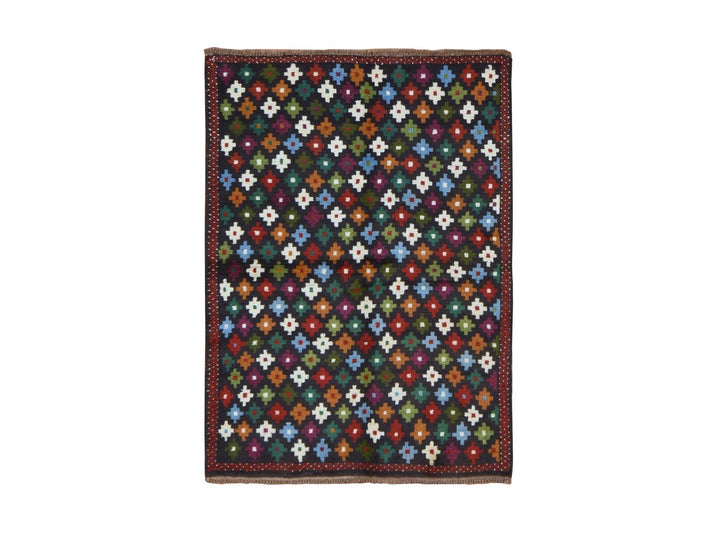 3'4" x 4'8" New Hand Knotted Blue Wool Rectangle Oriental Rug - MOA10278805