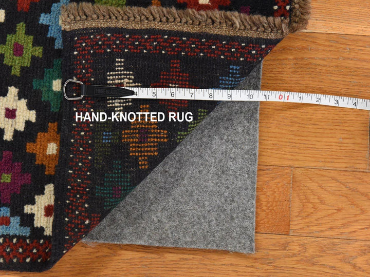 3'4" x 4'8" New Hand Knotted Blue Wool Rectangle Oriental Rug - MOA10278805