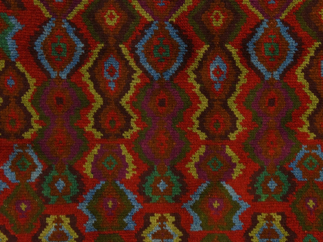 3'5" x 4'8" New Hand Knotted Red Wool Rectangle Oriental Rug - MOA10278808