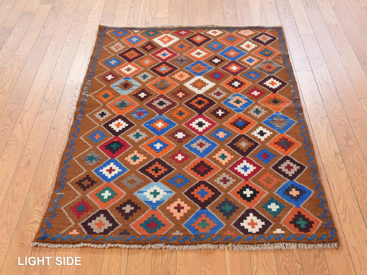 3'5" x 4'10" New Hand Knotted Brown Wool Rectangle Oriental Rug - MOA10278809
