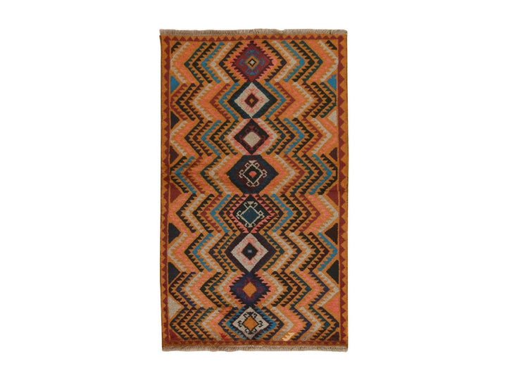 3'9" x 6'3" New Hand Knotted Brown Wool Rectangle Oriental Rug - MOA10278810