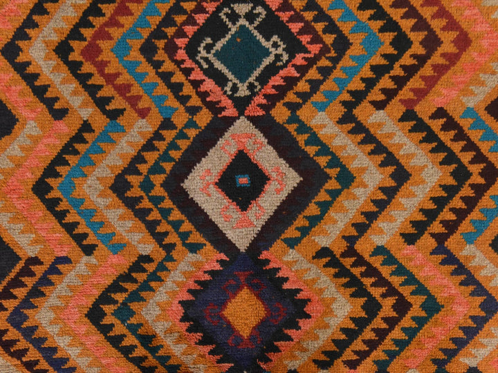 3'9" x 6'3" New Hand Knotted Brown Wool Rectangle Oriental Rug - MOA10278810