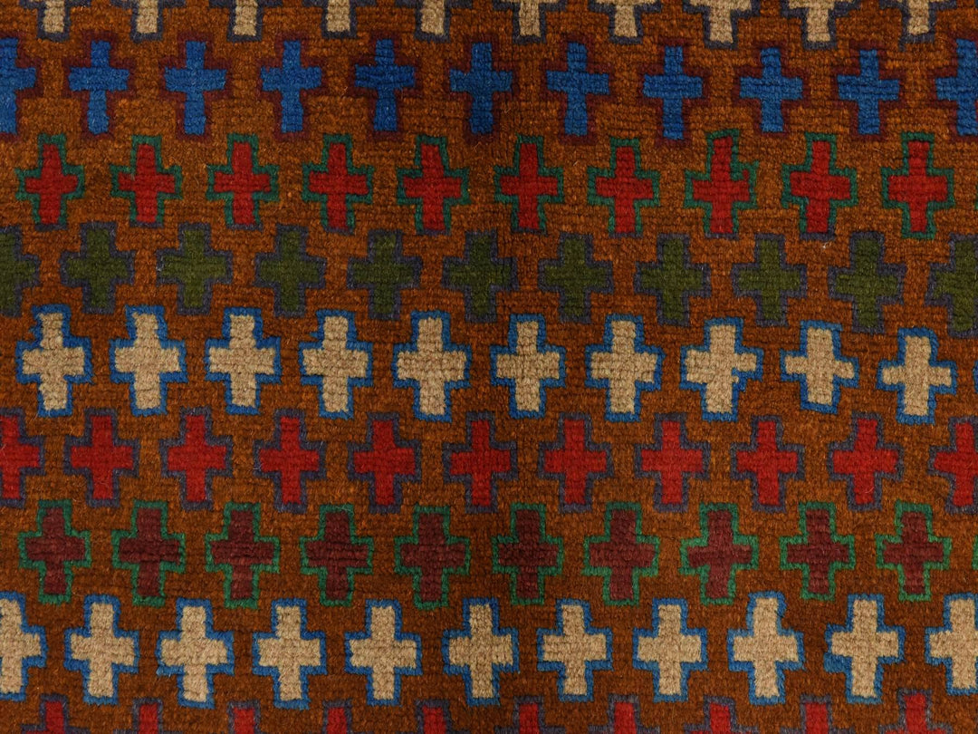 3'3" x 4'7" New Hand Knotted Brown Wool Rectangle Oriental Rug - MOA10278811