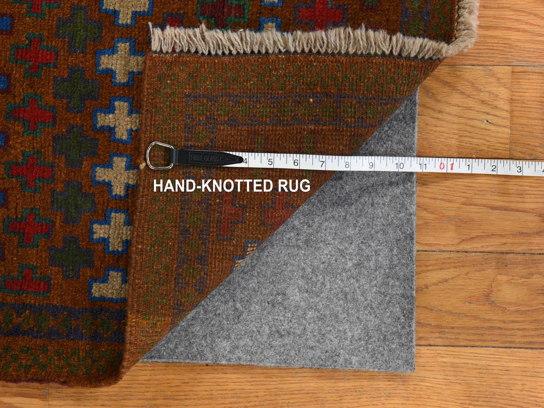 3'3" x 4'7" New Hand Knotted Brown Wool Rectangle Oriental Rug - MOA10278811