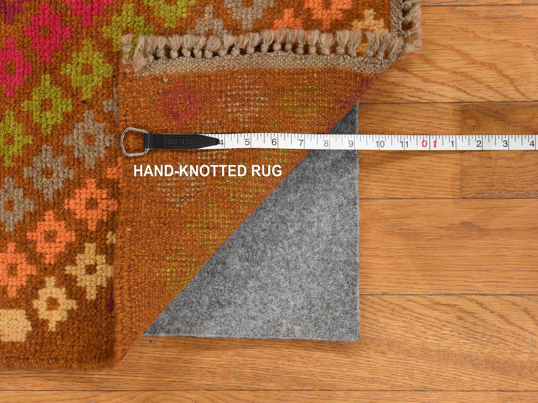 3'3" x 4'10" New Hand Knotted Brown Wool Rectangle Oriental Rug - MOA10278812