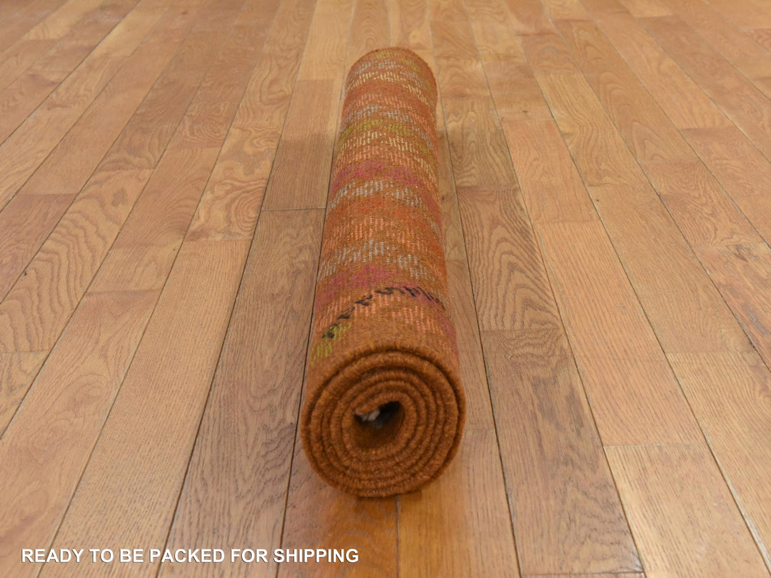3'3" x 4'10" New Hand Knotted Brown Wool Rectangle Oriental Rug - MOA10278812