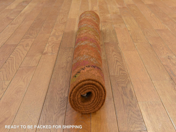 3'3" x 4'10" New Hand Knotted Brown Wool Rectangle Oriental Rug - MOA10278812