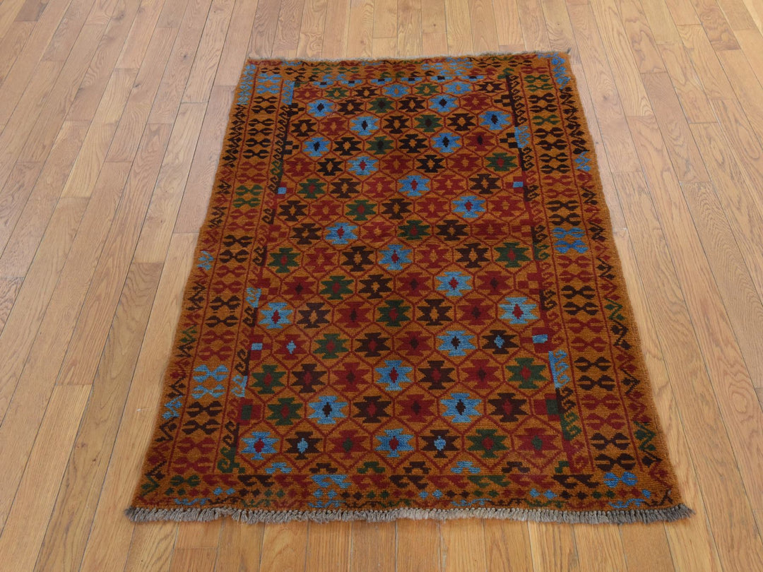 3'5" x 4'10" New Hand Knotted Brown Wool Rectangle Oriental Rug - MOA10278813