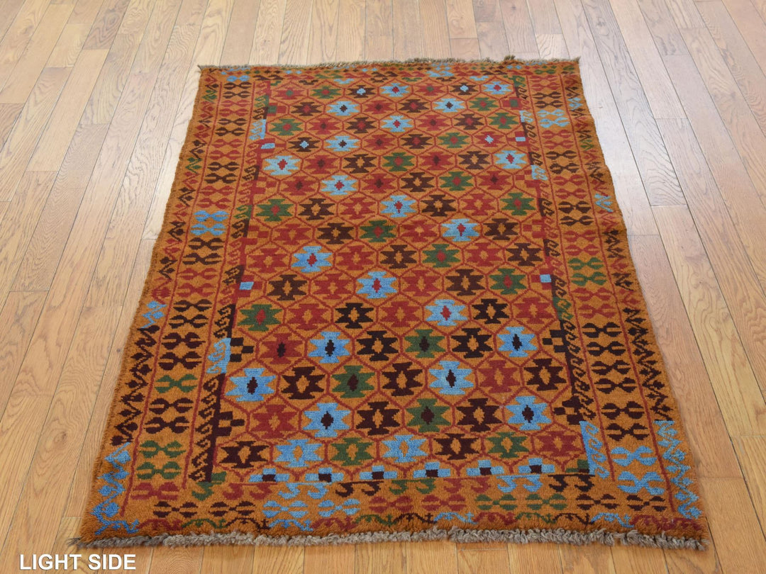 3'5" x 4'10" New Hand Knotted Brown Wool Rectangle Oriental Rug - MOA10278813