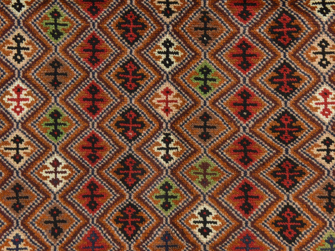 3'1" x 4'8" New Hand Knotted Brown Wool Rectangle Oriental Rug - MOA10278815