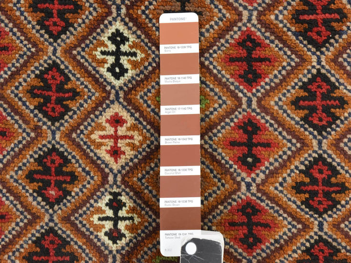 3'1" x 4'8" New Hand Knotted Brown Wool Rectangle Oriental Rug - MOA10278815