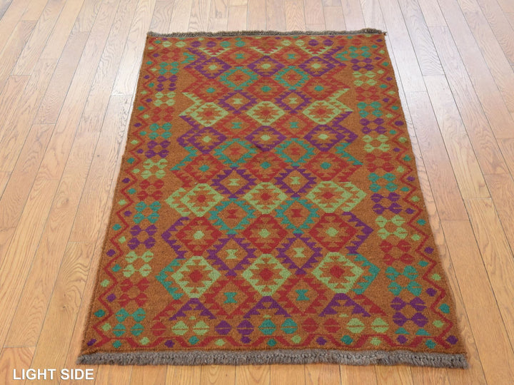 3'1" x 4'9" New Hand Knotted Brown Wool Rectangle Oriental Rug - MOA10278816