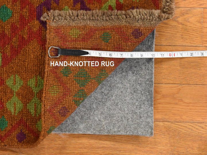 3'1" x 4'9" New Hand Knotted Brown Wool Rectangle Oriental Rug - MOA10278816