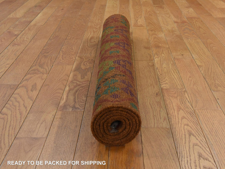 3'1" x 4'9" New Hand Knotted Brown Wool Rectangle Oriental Rug - MOA10278816