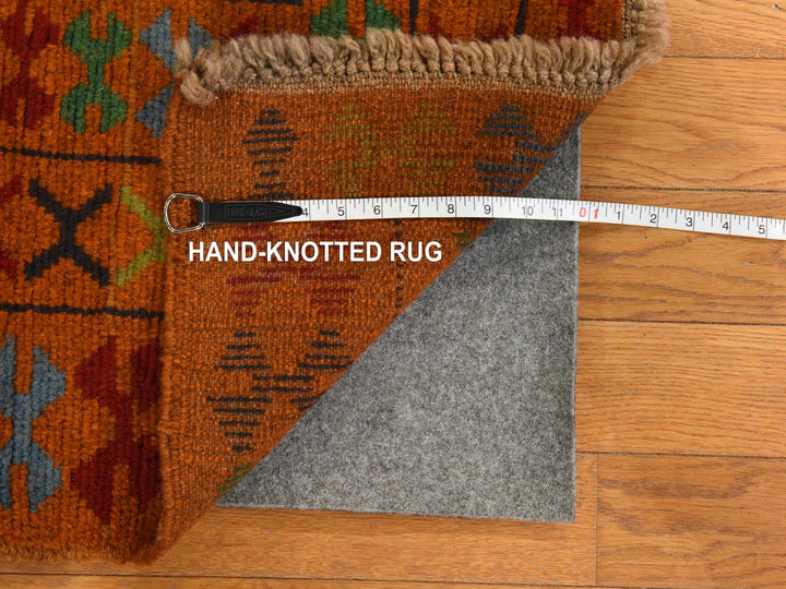 4'3" x 6'0" New Hand Knotted Brown Wool Rectangle Oriental Rug - MOA10278817
