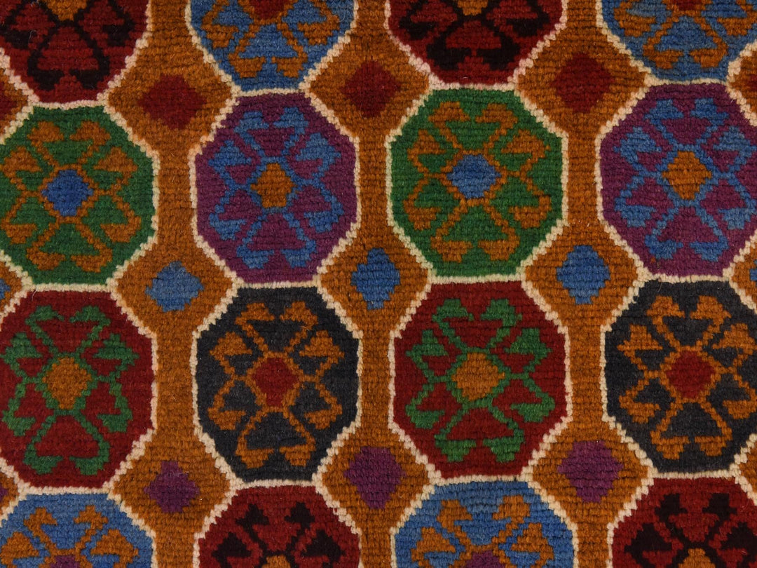 3'6" x 4'9" New Hand Knotted Brown Wool Rectangle Oriental Rug - MOA10278818