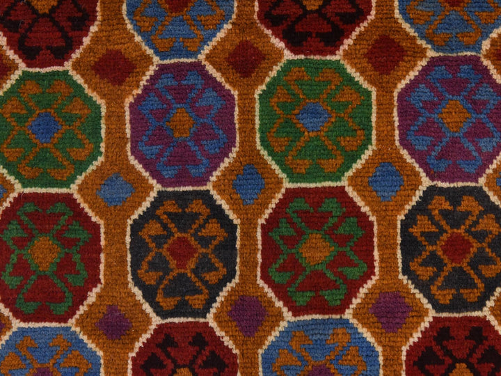 3'6" x 4'9" New Hand Knotted Brown Wool Rectangle Oriental Rug - MOA10278818