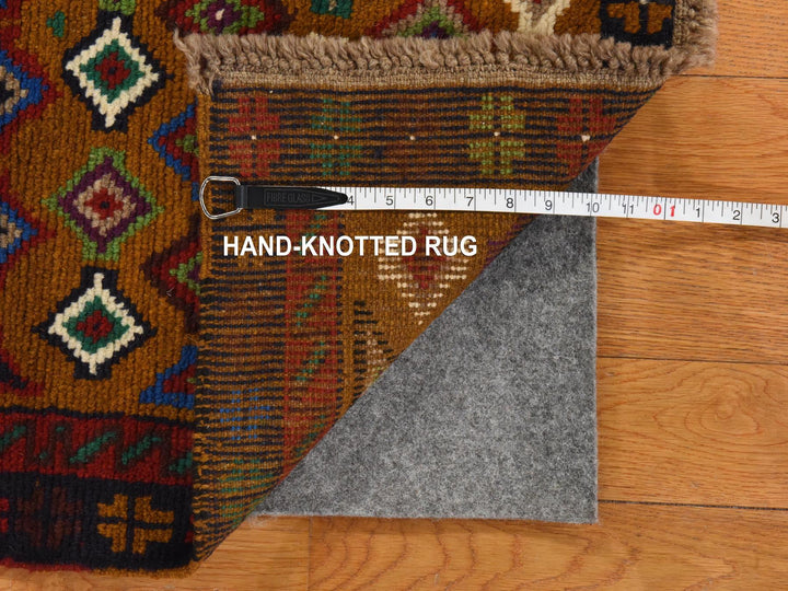 3'3" x 4'8" New Hand Knotted Brown Wool Rectangle Oriental Rug - MOA10278819
