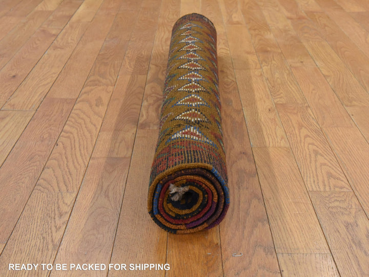 3'3" x 4'8" New Hand Knotted Brown Wool Rectangle Oriental Rug - MOA10278819